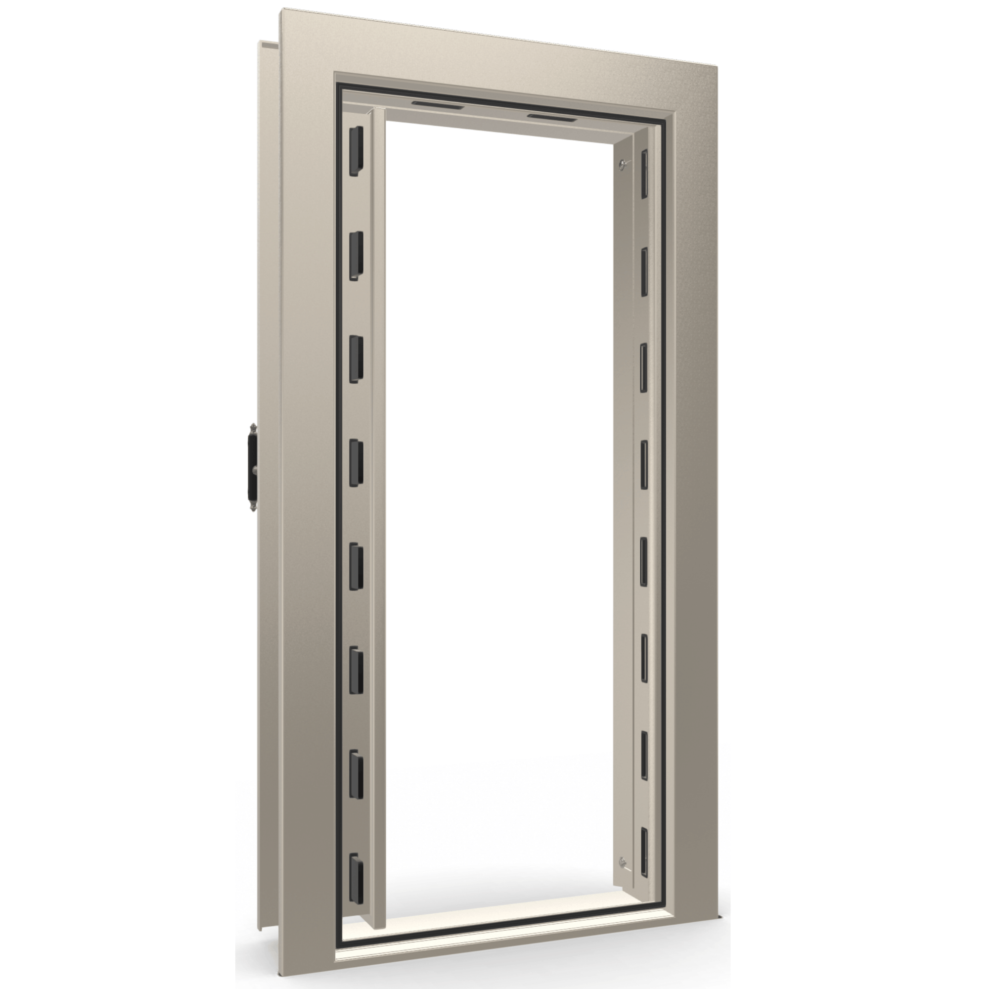 Vault Door Series | In-Swing | Left Hinge | Champagne Gloss | Mechanical Lock - open