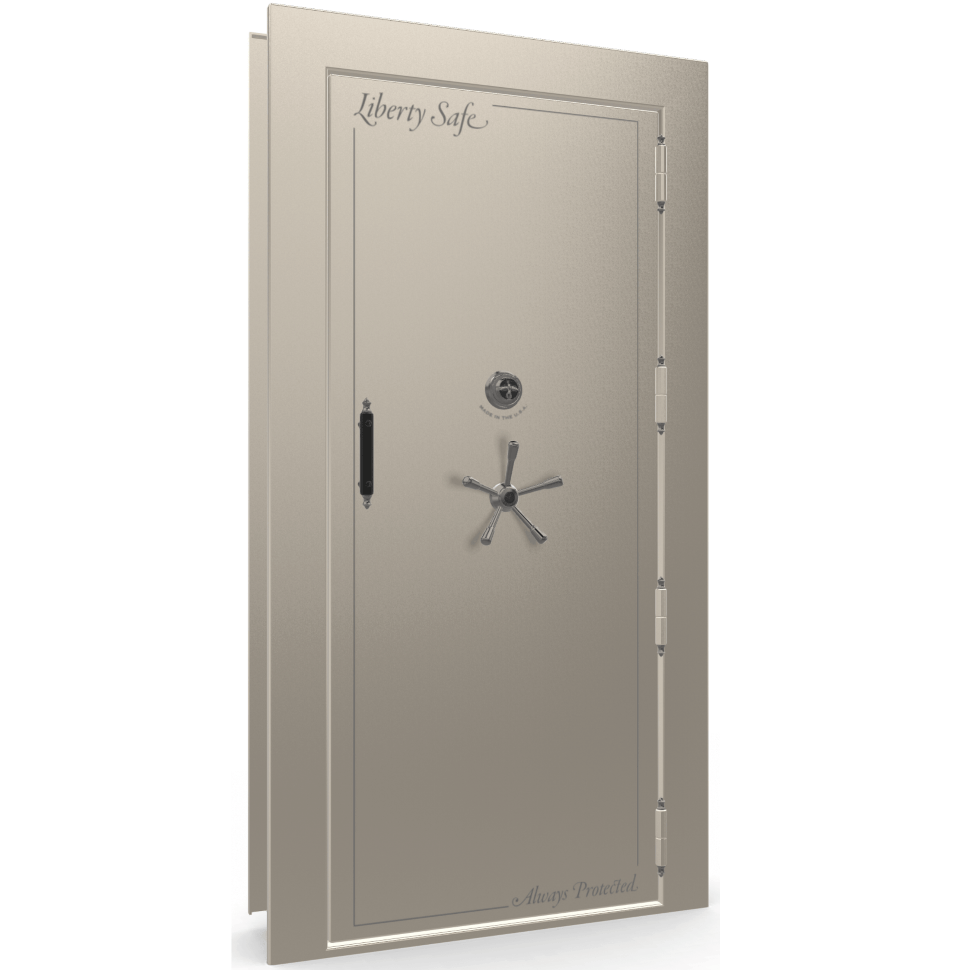 Vault Door Series | Out-Swing | Right Hinge | Champagne Gloss | Mechanical Lock - closed