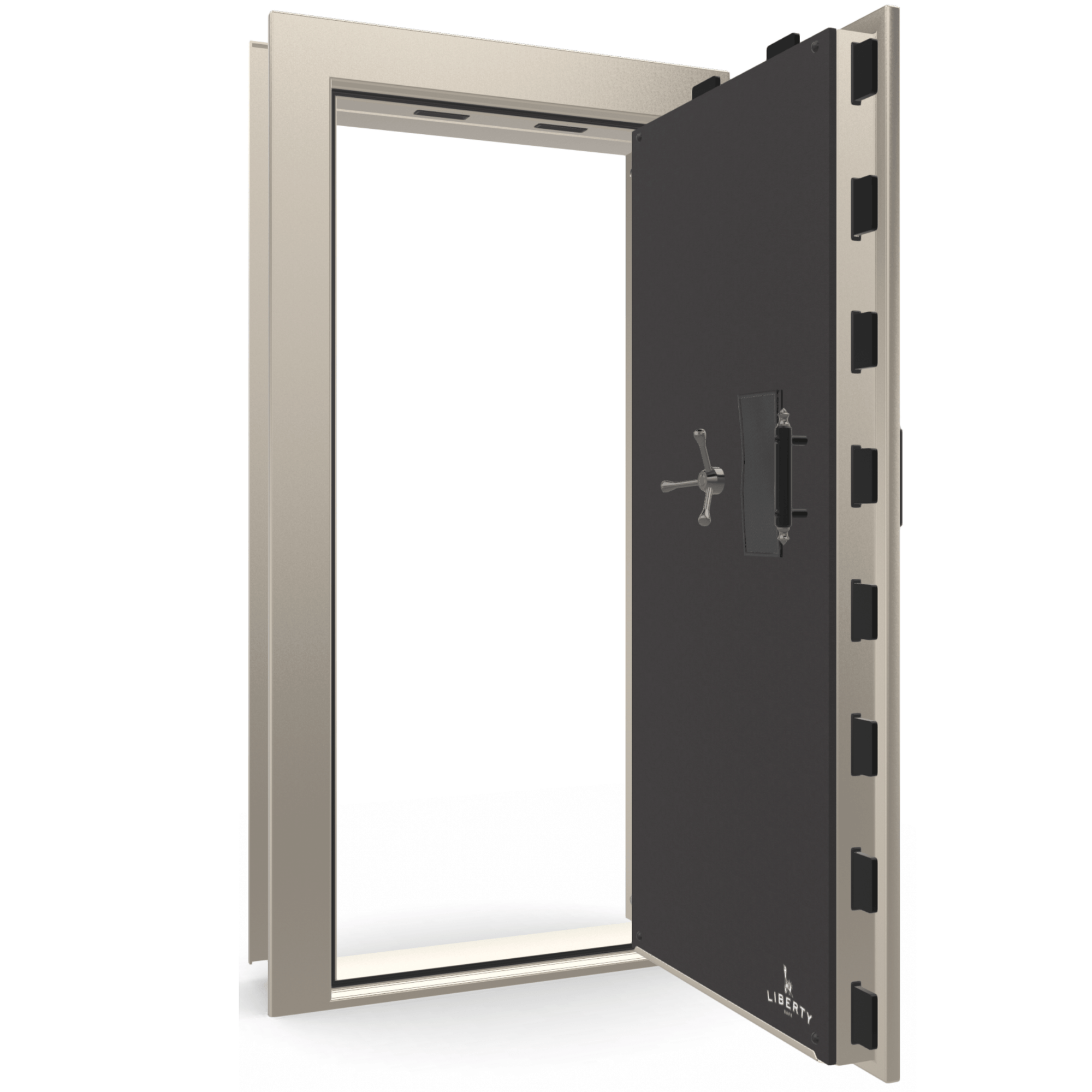 Vault Door Series | Out-Swing | Right Hinge | Champagne Gloss | Mechanical Lock - open