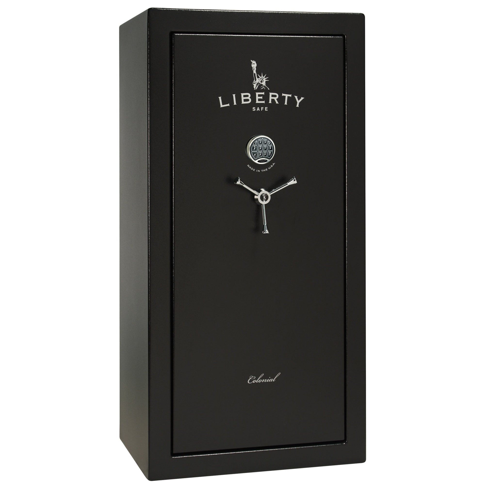 Colonial Series | Level 4 Security | 75 Minute Fire Protection | 23 PRO FLEX | DIMENSIONS: 60.5"(H) X 30"(W) X 22"(D*) | Black Textured | Electronic Lock - Closed