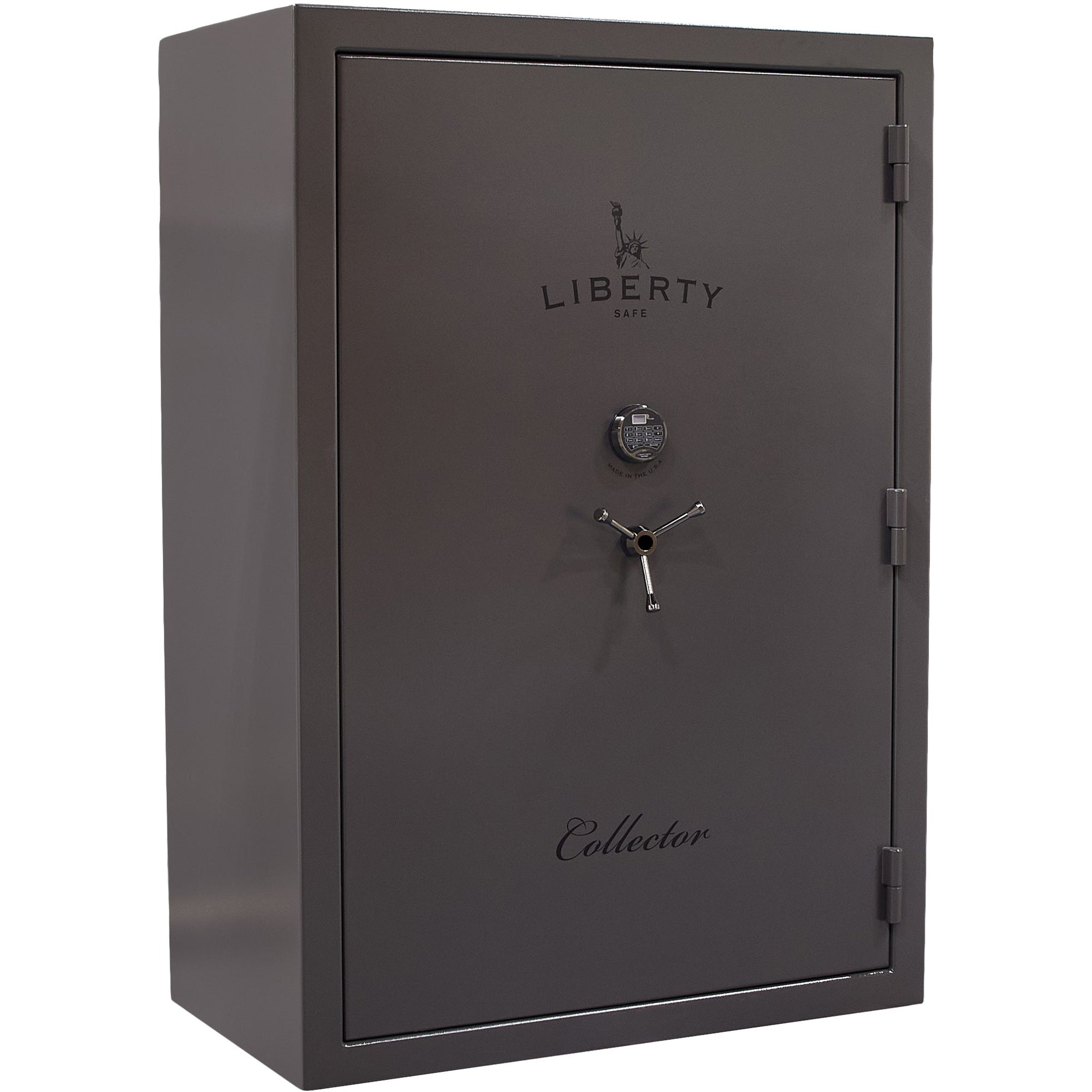 Collector T | Level 5 Security | 110 Minute Fire Protection | Dimensions: 72”(H) x 50”(W) x 27.5"(D) | Gray Marble Electronic Lock - Closed Door