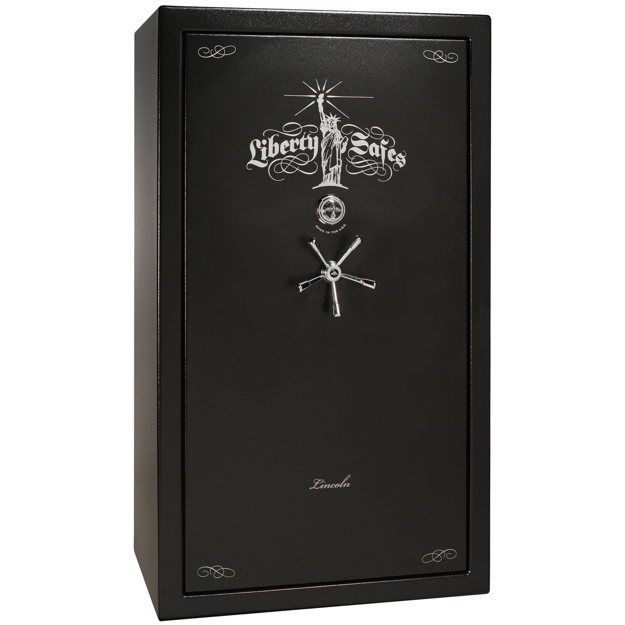 Lincoln Series | Level 7 Security | 2 Hour Fire Protection | 50 | Dimensions: 72.5”(H) x 42”(W) x 27.5”(D*) | Textured Black | Mechanical Lock - Closed