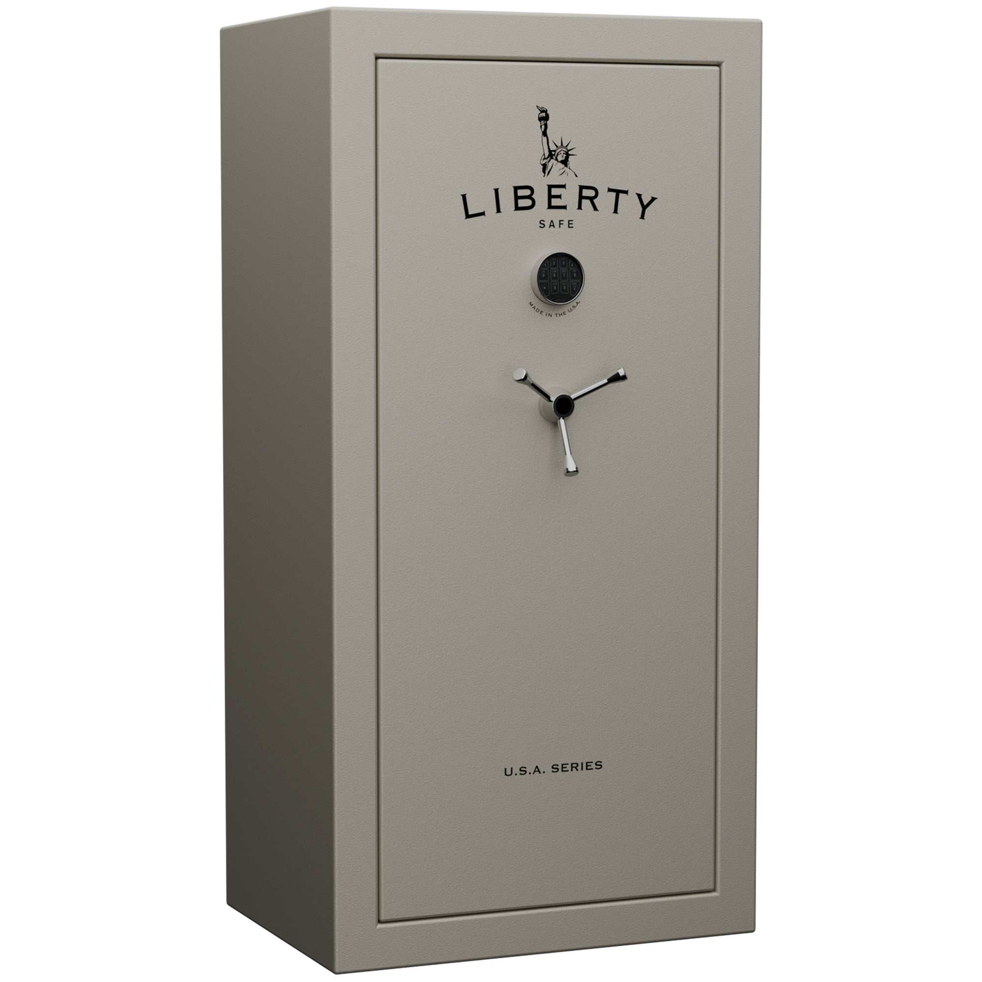 USA Series | Level 3 Security | 60 Minute Fire Rating | 30 | Dimensions: 60.5"(H) x 30"(W) x 22"(D) | Canvas Beige Textured Limited Edition Safe Colors | Electronic Lock - Closed Door