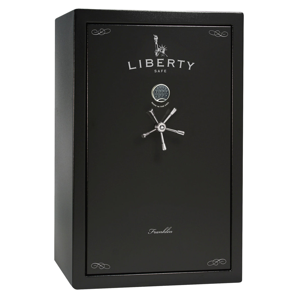 Franklin 45 | Pro Flex Interior |  Level 5 Security | 110 Minute Fire Protection | Dimensions: 60.5&quot;(H) x 42&quot;(W) x 27.5&quot;(D) | Up to 60 Long Guns | Black Textured | Electronic Lock - Closed