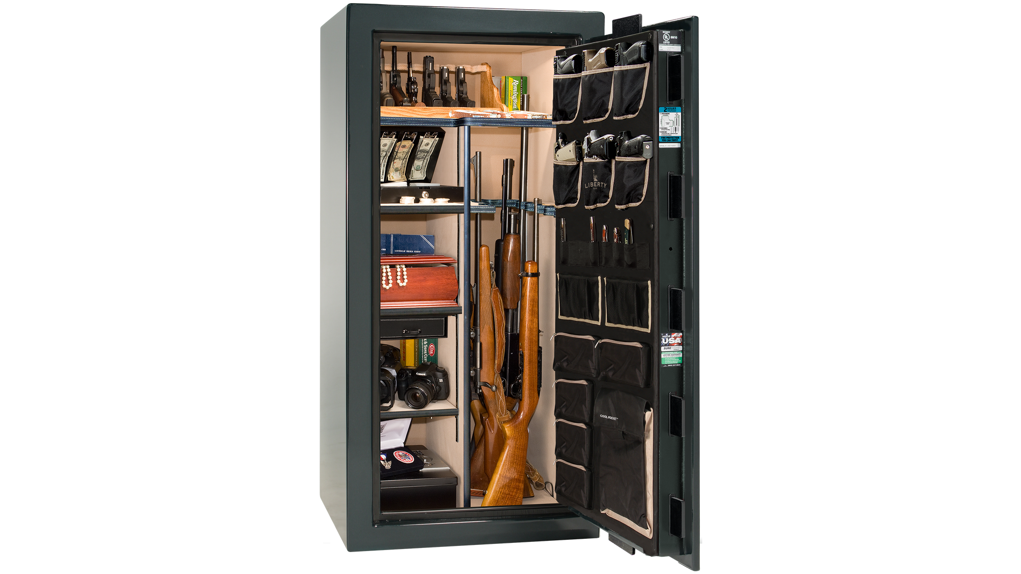 Lincoln 25 Green Gloss - Open Interior
